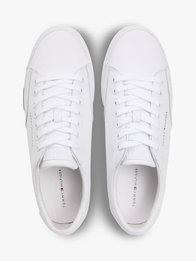 Detalle de Tommy Hilfiger Vulc Core RWB Long Lace in pelle, basso da uomo (FM0F/…)