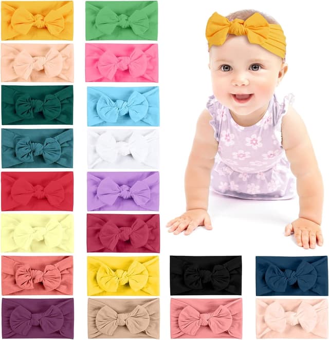 Detalle de Aolso Fasce e fiocchi per capelli da neonata a bambina