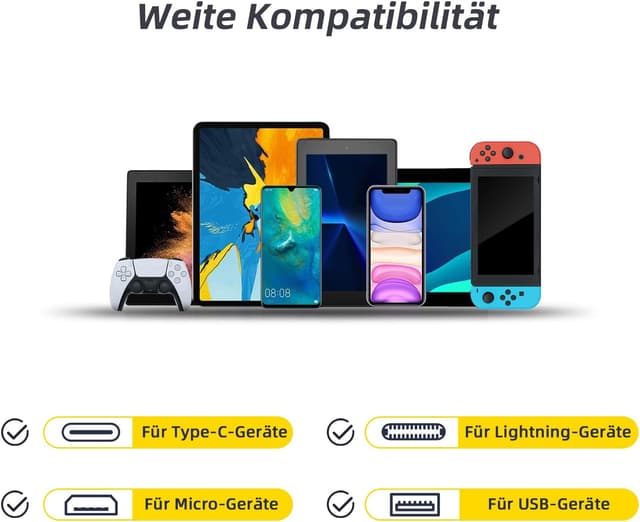 Detalle 1 de Mcbazel Budi 9-in-1 Multi-Kabel- & Karten-Converter-Stick (USB, SD/TF, SIM) mit Typ-C-Adapter
