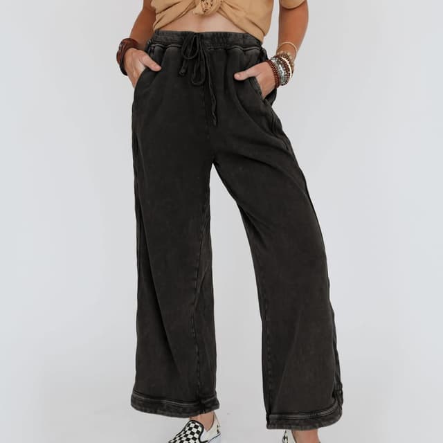 Detalle 2 de Hixiaohe Wide Leg Sweatpants High Waist