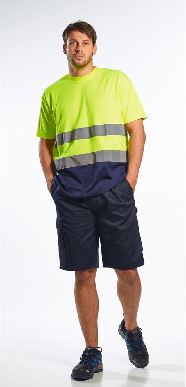 Thumbnail 6 de Portwest S790 Men’s High Performance Comfort Combat Cargo Work Shorts (Navy, L)