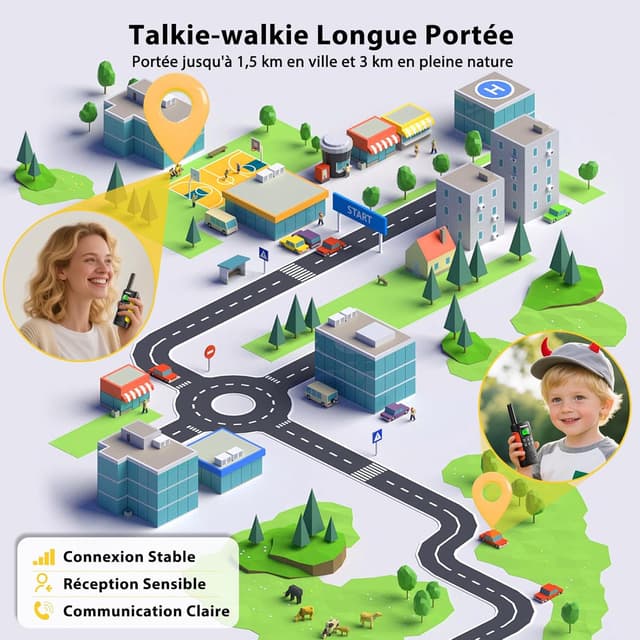 Thumbnail 4 de Tokwak Talkie Walkie 3 km rechargeable