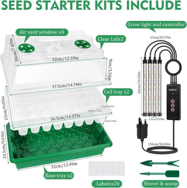 Thumbnail 6 de Verdenu Seed Trays grow light 80 cells