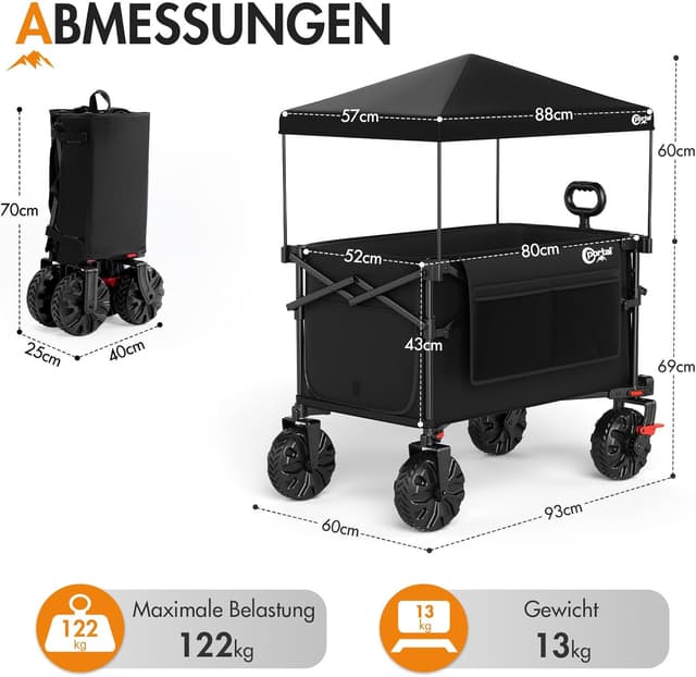 Detalle de PORTAL Bollerwagen 350 L faltbar