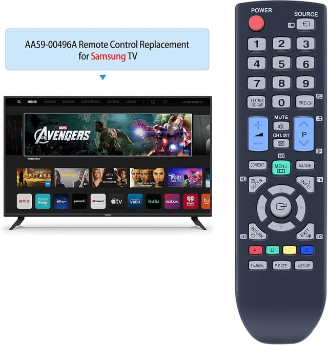 Detalle 2 de TCNOUMT AA59-00496A replacement remote for Samsung LCD/LED/Plasma TVs (AAA)