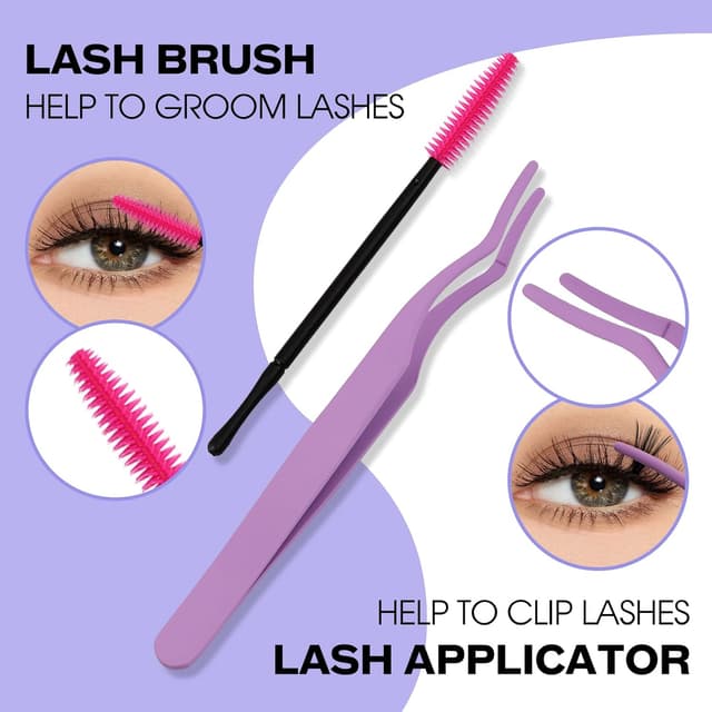 Thumbnail 4 de Pestañas C Curl C3+C9 en Racimo 12-16mm Kit DIY