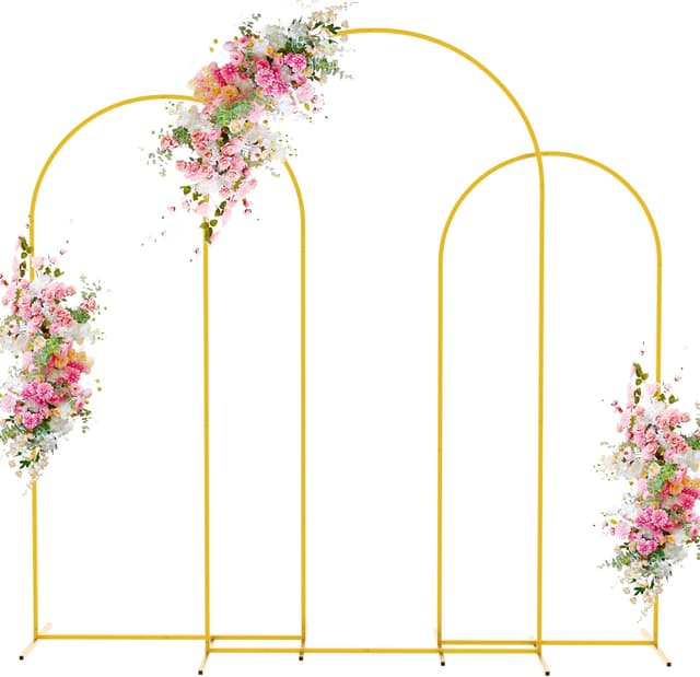 Detalle de Wokceer Wedding Arch Backdrop Stand Set 7.2FT