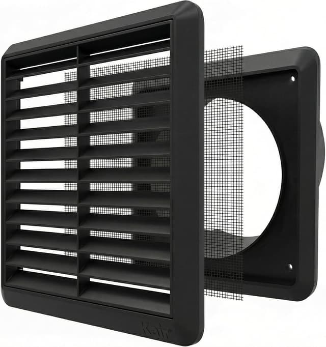Detalle de Kair louvred wall vent grille 100mm