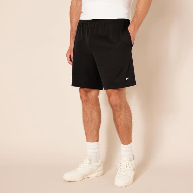 Detalle 2 de Amazon Essentials Short d’entraînement basket/gym en tissu technique, coupe ample homme (lot de 2)