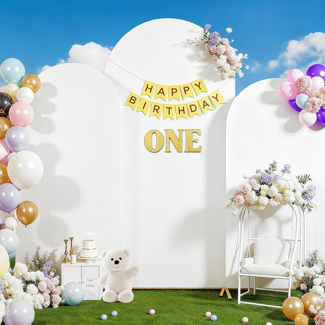 Detalle de Copertura per arco nuziale bianca in poliestere/spandex 6,6FT