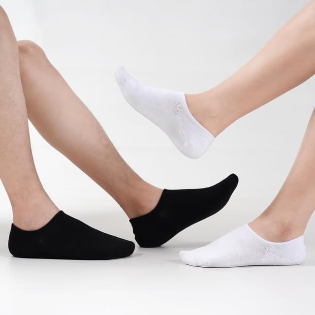 Detalle de Toes Home Sneaker-Socken im 8er-Set als No-Show Füßlinge (Bambus, rutschfest) – Damen & Herren