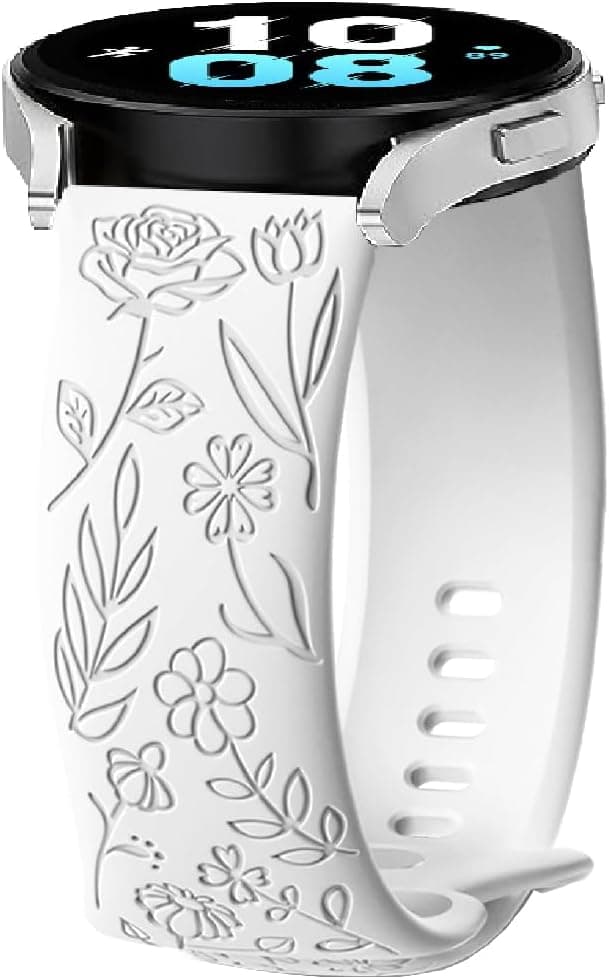 Detalle de FYISWHO 20mm Silicone Watch Strap (Flower Bracelet) for Amazfit GTS, GTR Mini and Active Series
