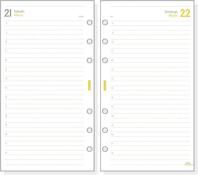 Detalle 2 de Finocam Recambio agenda Classic 2026 1 Día