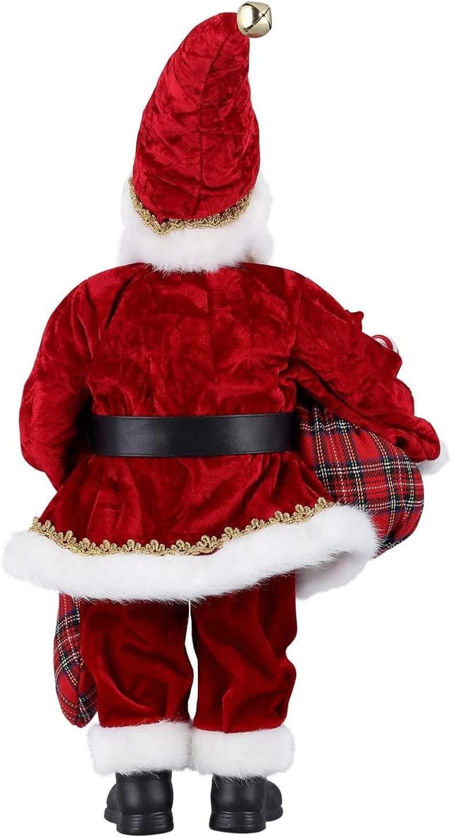 Detalle de Figurine de Père Noël Uten debout rouge, décoration festive 43 cm