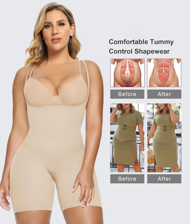 Thumbnail 4 de SHAPERX Open Bust Shapewear Tummy Control Bodysuit