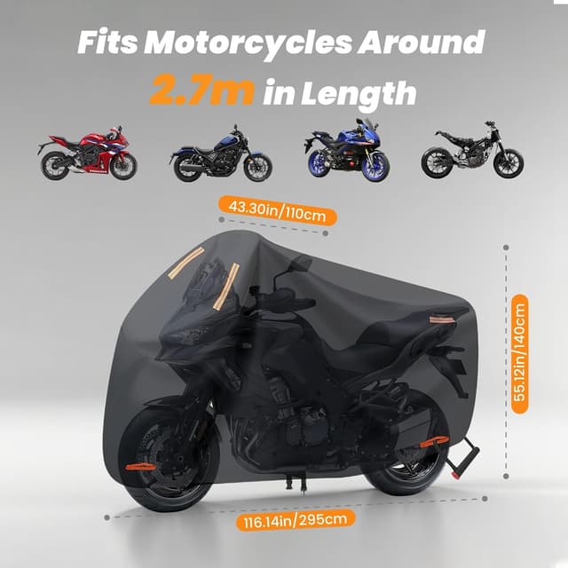 Detalle de MIDINGCHAI Motorrad Abdeckplane 4XL 420D