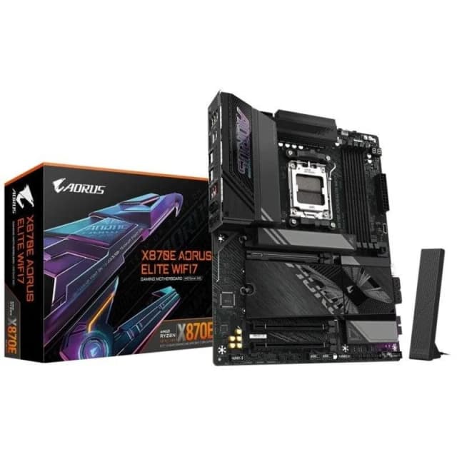 Detalle de Gigabyte X870E AORUS ELITE WIFI7 placa base