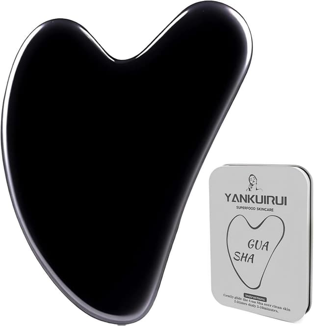 Detalle de Gua Sha Stein Herzform Hautmassage