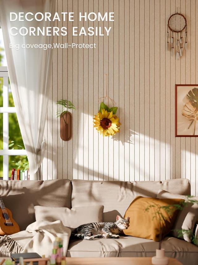 Detalle de Bumusty felt cork board alternative tiles (6-pack) for offices, classrooms and home