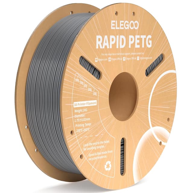 Detalle de ELEGOO Rapid PETG Filament 1.75mm Space Grey (1kg) – high-speed PETG for most FDM 3D printers
