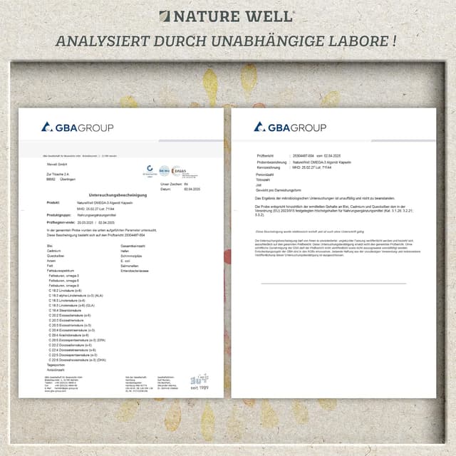 Detalle de NatureWell Omega-3 Vegan 90 Kapseln (hochdosiert) – 2000 mg Algenöl pro Tag mit 600 mg DHA & 300 mg EPA