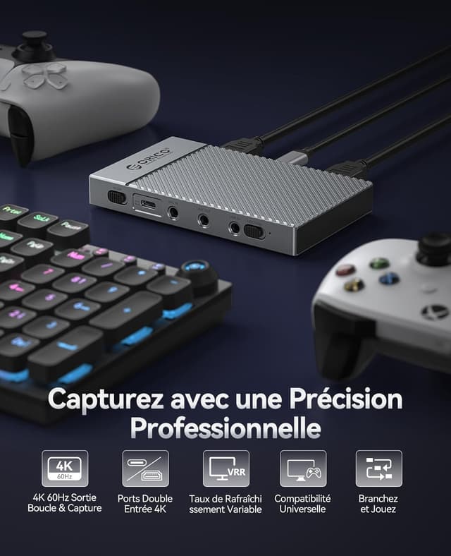 Detalle de ORICO IS6 Capture en 4K 60 Hz