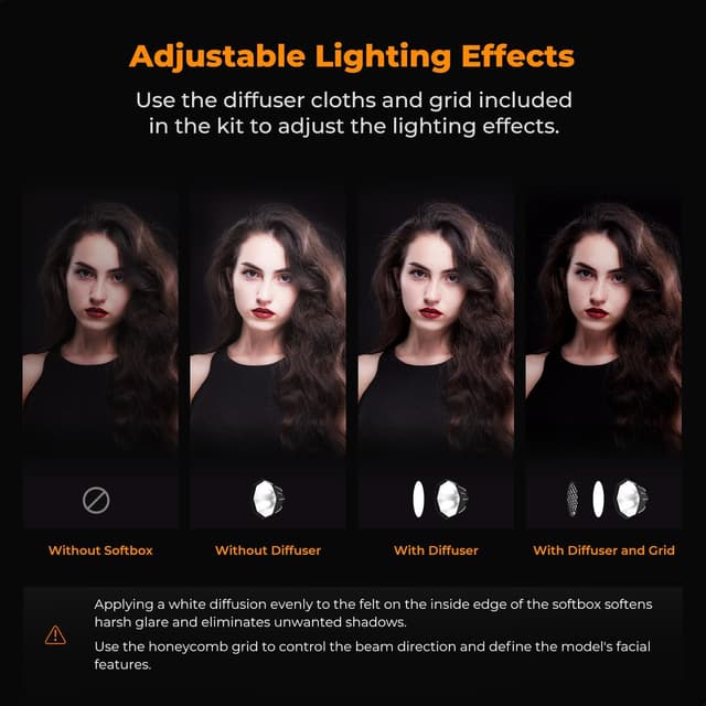 Detalle 2 de K&F CONCEPT Mini boîte à lumière 40 cm