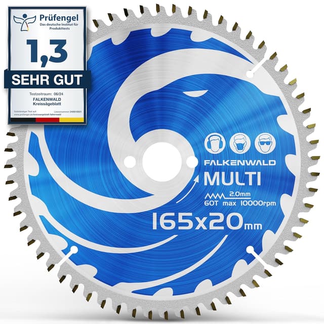 Imagen de FALKENWALD Kreissägeblatt 165×20 mm — Hartmetallblatt für Holz & Metall en OfertitasTOP