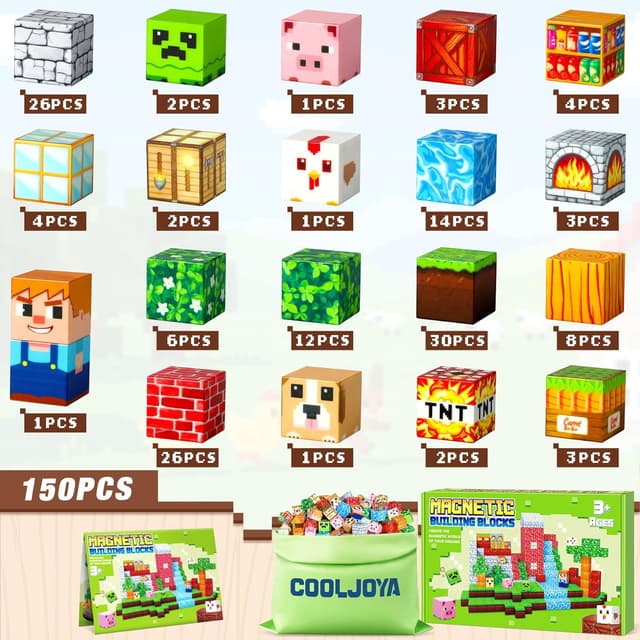 Detalle 2 de COOLJOYA Costruzioni magnetiche 150 pezzi
