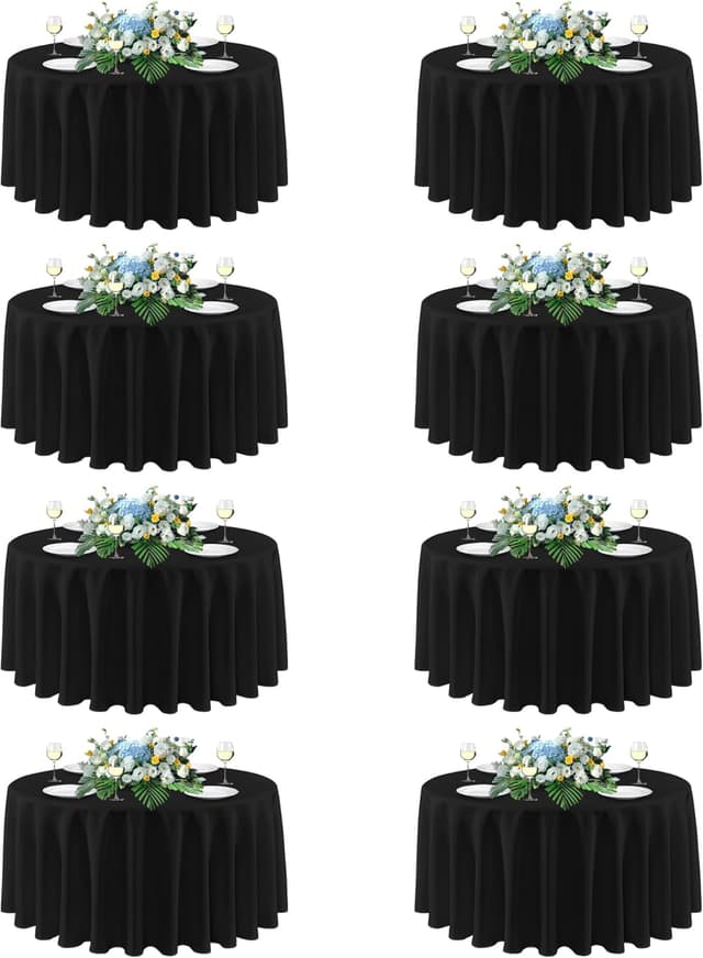 Detalle de sancua 90 Inch Round Tablecloth 8-Pack