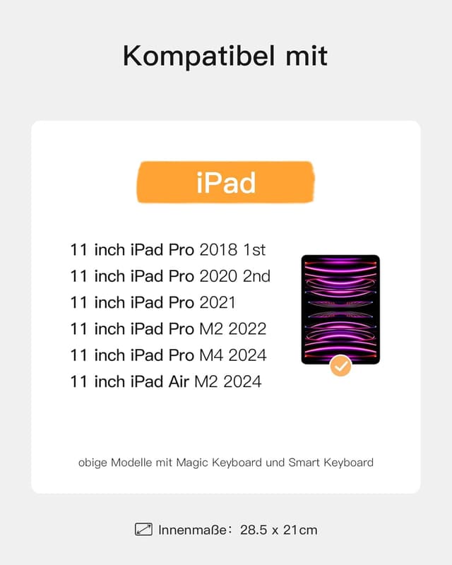 Detalle 2 de Inateck Hartschalen Tablet Tasche 11 Zoll