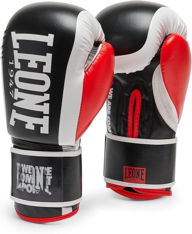 Detalle de LEONE 1947 GN333 Guantes boxeo 10 oz negro 🥊