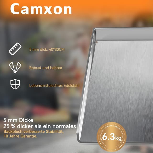 Detalle 2 de Camxon Plancha Edelstahl 40.5×31 cm