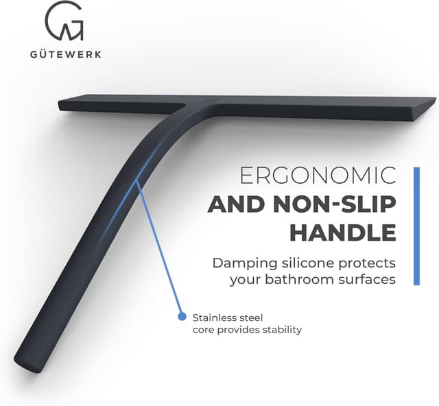 Detalle 2 de GÜTEWERK Rasqueta Ducha Profesional 28cm 🧼 Sin Taladro