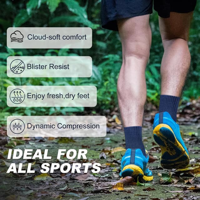 Detalle de Stoeury anti-blister thick cushioned running socks multipack (3 pairs)