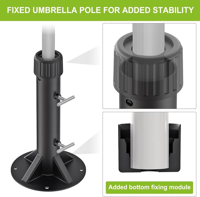 Thumbnail 2 de Lifeswell Schirmständer für Sonnenschirm am Balkon & Deck – Außendeckhalterung für Stangen bis 2 Zoll