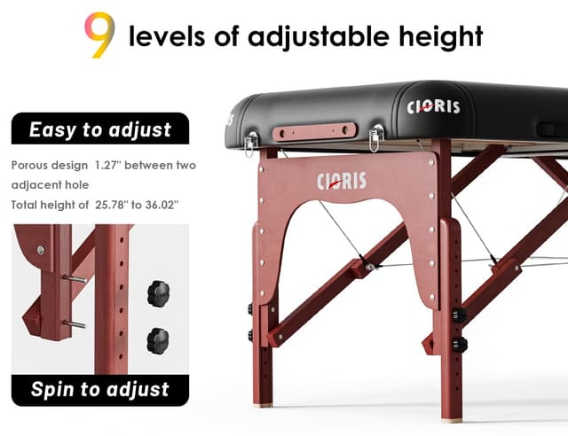 Thumbnail 3 de CLORIS 84" Luxury Massage Table 1500 lbs capacity