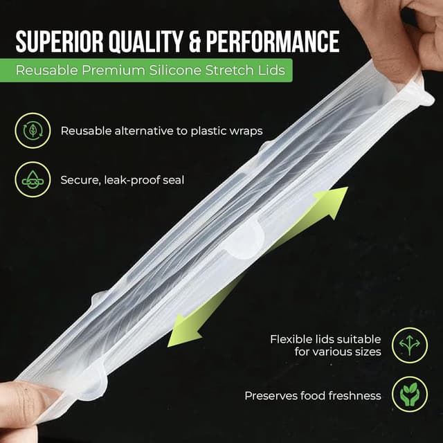 Detalle 1 de Reusable Silicone Stretch Lids 7-Pack ๐ฝ