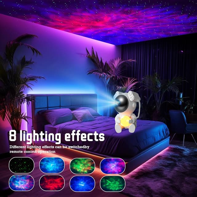 Thumbnail 1 de MYSTILUCK Astronaut Sternenhimmel Projektor 7 Farben