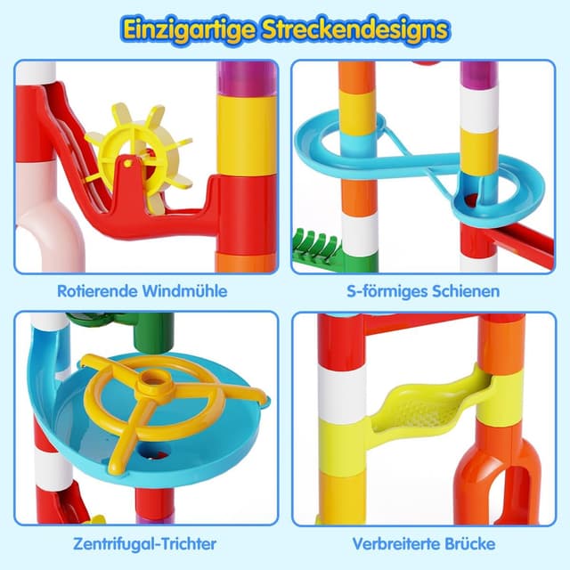 Thumbnail 1 de Murmelbahn 110PCS Kugelbahn Spielset 🎲