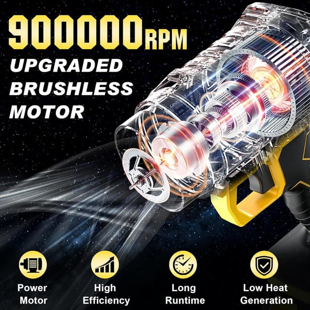 Detalle 2 de Akku-Laubbläser mit bürstenlosem Motor, 2× 4,0 Ah Akkus, 800 m³/h und 3 Düsen