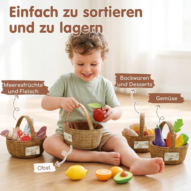 Detalle de Lehoo Castle Kinderküche Zubehör 23 Teile 🍽