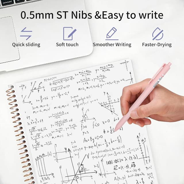 Detalle 2 de D dDraw 10 Pack 0.5mm Retractable Gel Pens (Black Ink)