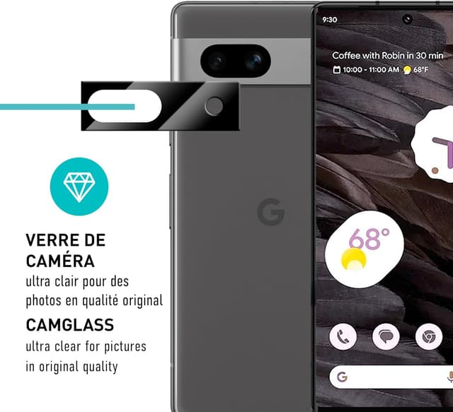 Thumbnail 6 de Smartect Protecteur d’écran TPU pour Google Pixel 7a (2 + 2 pièces) écran + caméra