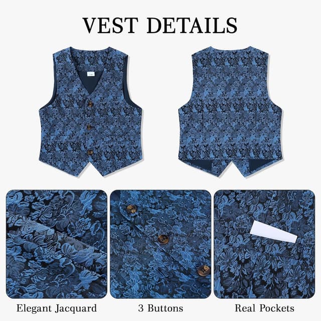 Thumbnail 6 de SANMIO Boys Suit 4 Piece Slim Fit 5-12