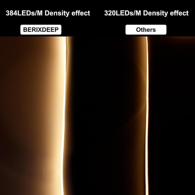 Thumbnail 4 de BERIXDEEP 384 LEDs/m COB LED Streifen 10m 3000K
