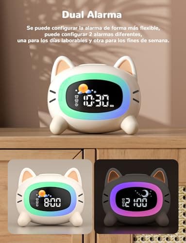 Thumbnail 6 de LIORQUE Gatito Blanco Despertador Infantil