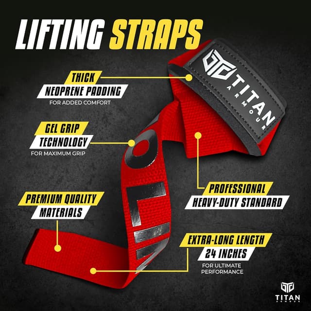 Thumbnail 1 de Titan Armour Weight Lifting Straps
