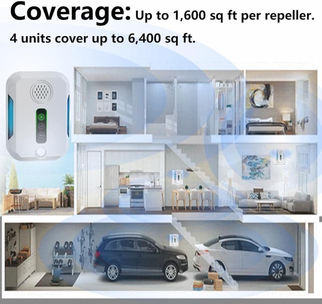 Thumbnail 5 de 4 Pack Ultrasonic Pest Repeller 1600 sq ft