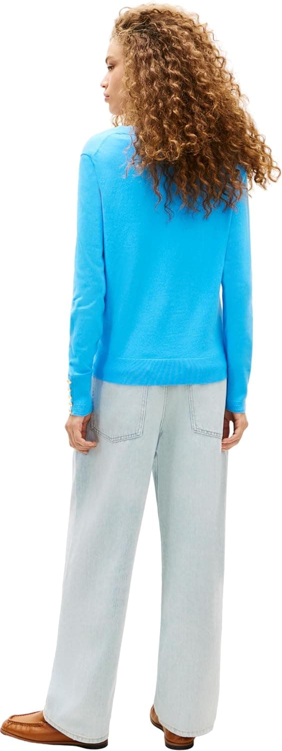 Detalle de Tommy Hilfiger pullover donna in maglia con scollo a V